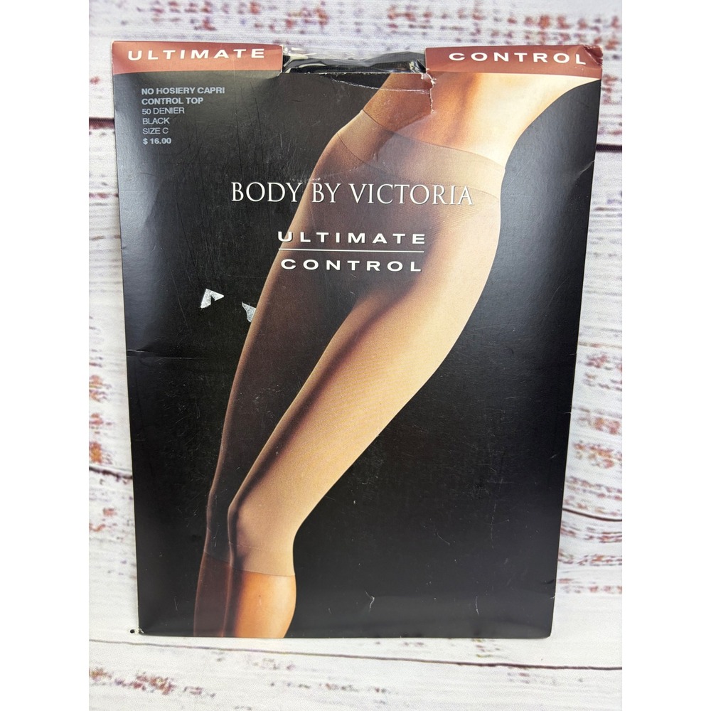 Victorias Secret Body by Victoria Ultimate Control Capri Hosiery Black Size C